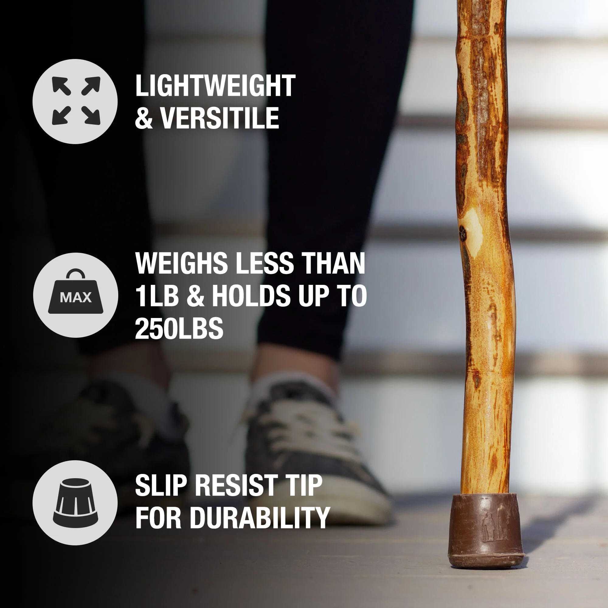 Assorted Hardwood Knob Root Rustic Walking Cane 37" - Image 5