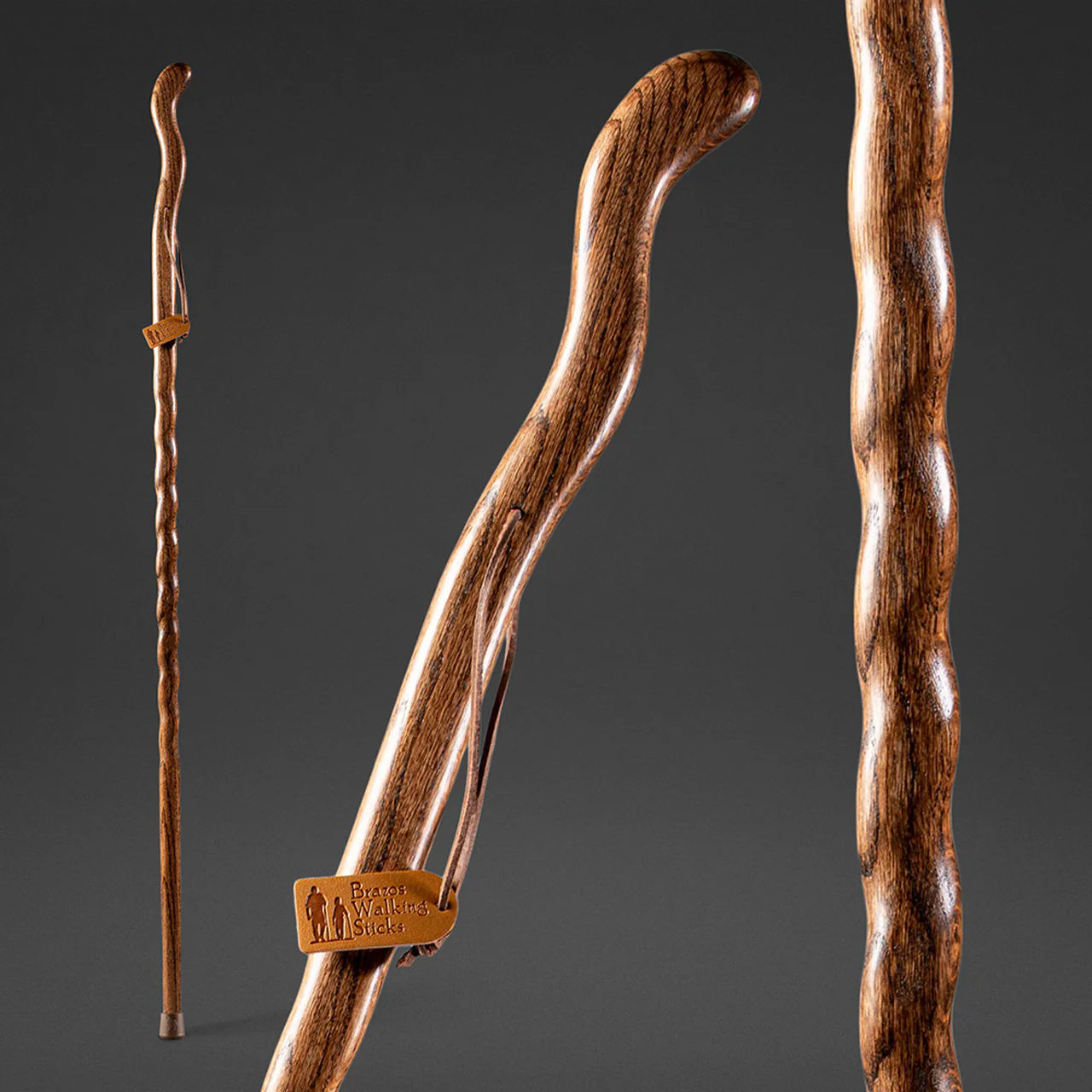 Twisted Oak Ergonomic Fitness Handcrafted Walking Stick - Image 4