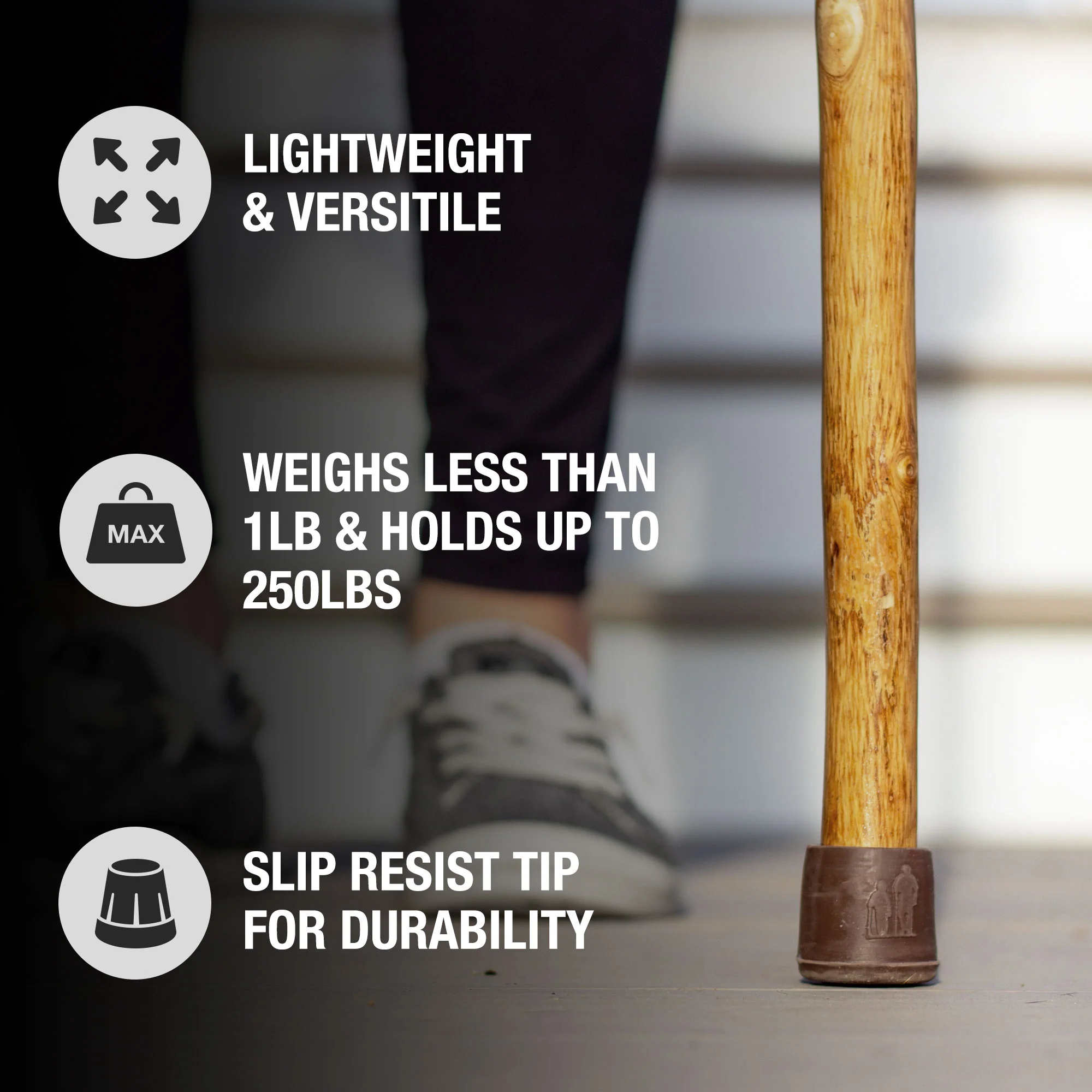 Twisted Assorted Hardwood Rustic Walking Stick 55" - Image 5