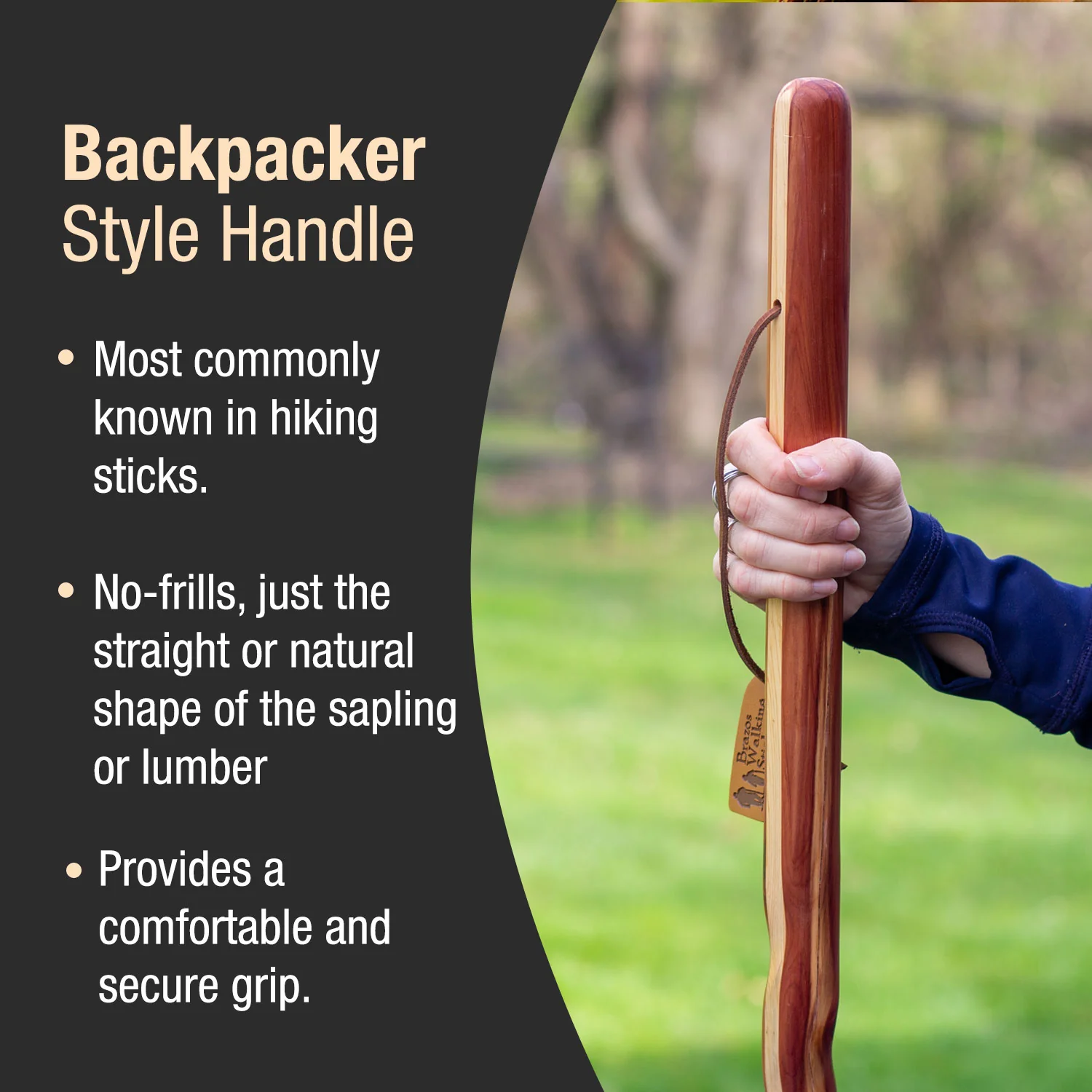 Twisted Cedar Backpacker Handcrafted Walking Stick - Image 3