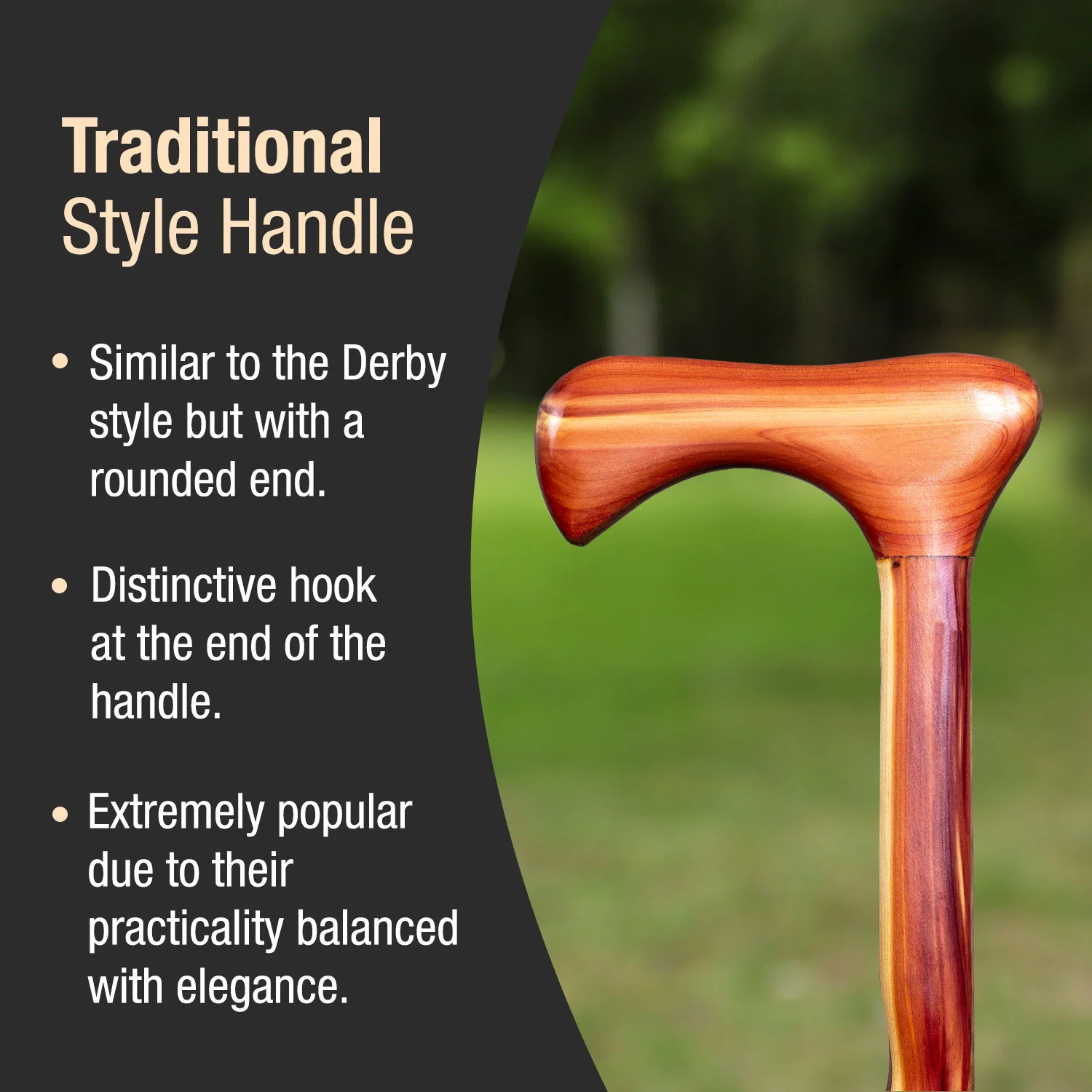 Twisted Cedar Traditional Handcrafted Walking Cane 37" - Image 3