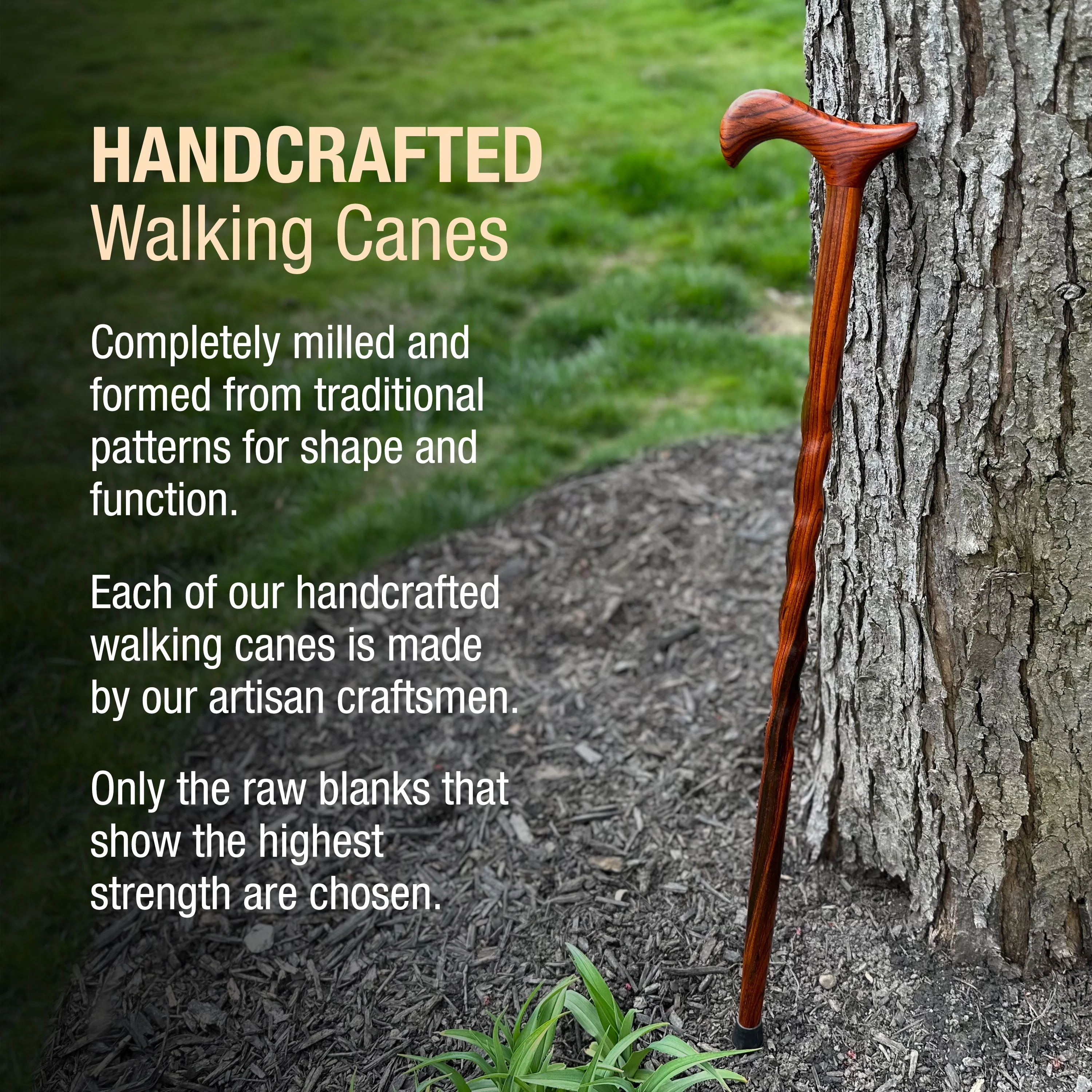 Twisted Cocobolo Derby Handcrafted Walking Cane 37" - Image 4