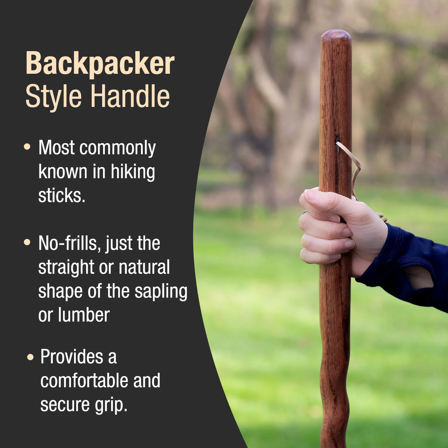 Twisted Oak Backpacker Handcrafted Walking Stick - Image 5