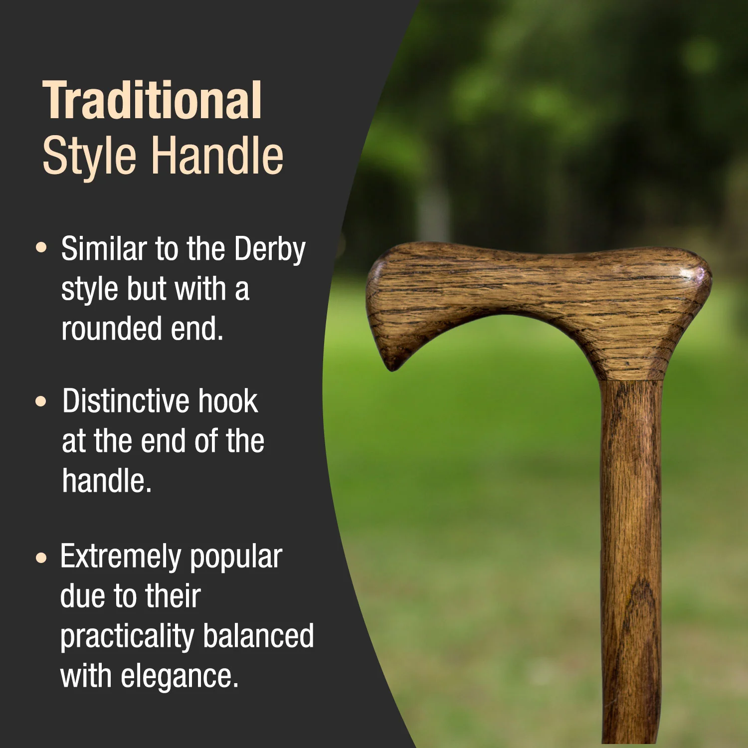 Twisted Oak Traditional Handcrafted Walking Cane 37" - Image 4