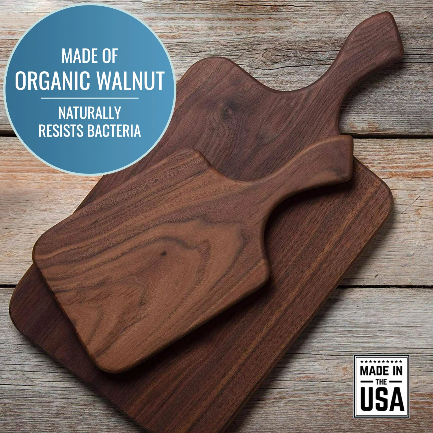 Seasoned Walnut Paddle Cutting Boards - Image 3